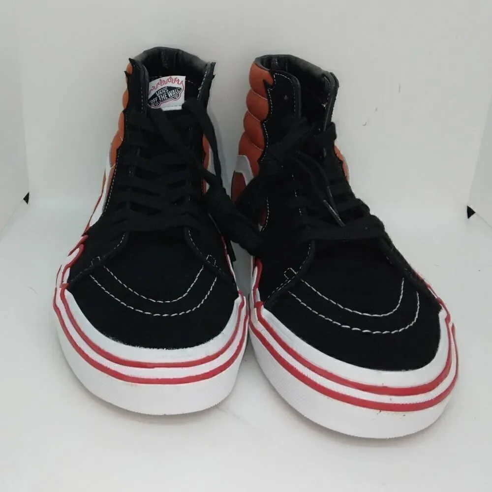 VANS SK8 Mens NEW w/Tags Hi-Top Burnt Orange/Black Sneakers - sz. 9 1/2 1/2